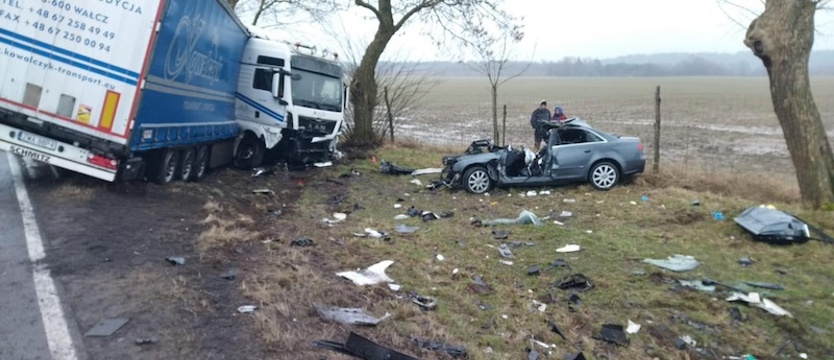 Wypadek na drodze Recz-Wapnica