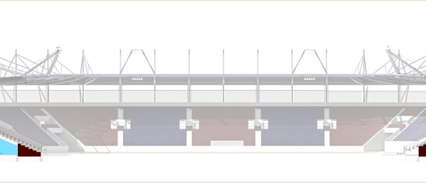 Piłka nożna. Przekrój nowego stadionu