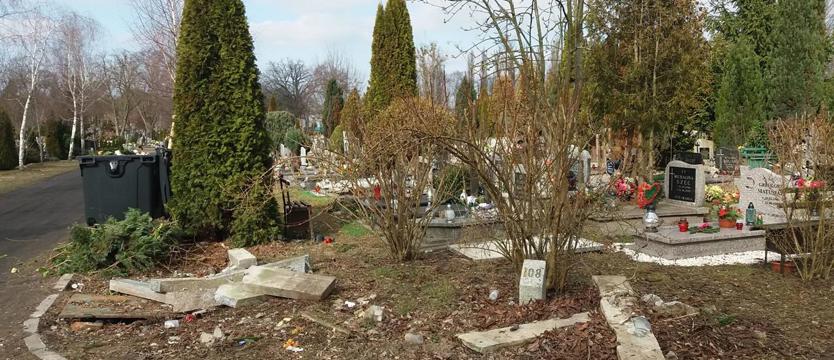 Cmentarz (tonący) w brudzie 
