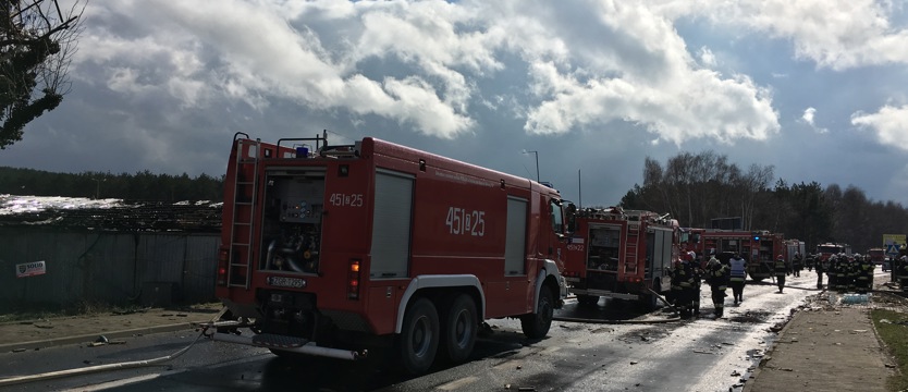 Płonęło targowisko w Osinowie Dolnym
