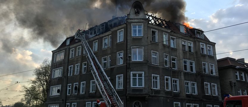 Pożar kamienicy przy ul. Lipowej