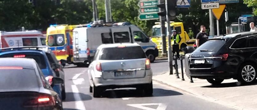 Zderzenie na pl. Kościuszki w Szczecinie. Duże utrudnienia w ruchu