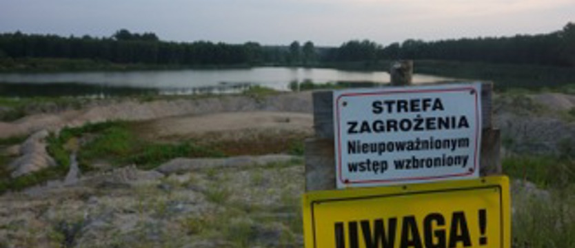Utonął w gliniance