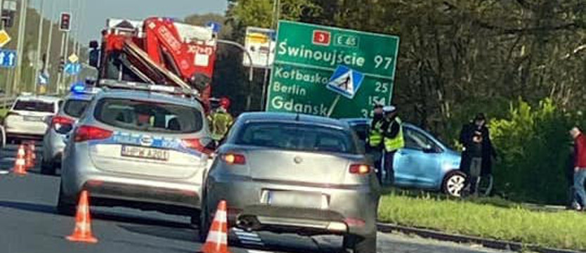 Wypadek na krajowej dziesiątce w Płoni
