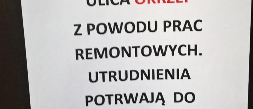 Okrzei od środy bez przejazdu