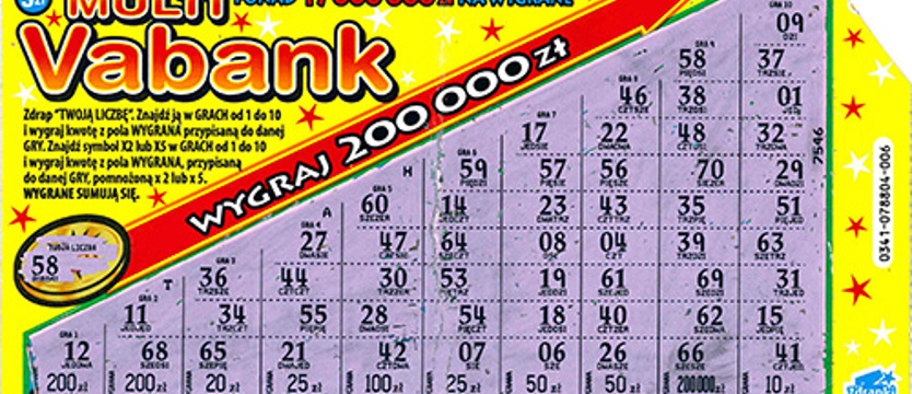 Zdrapał 200 tysięcy złotych!