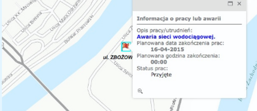 Uruchomili mapę wodociągowych awarii