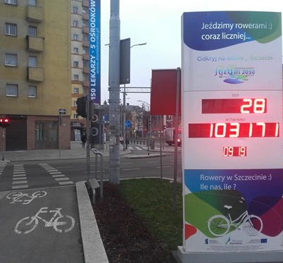 Licznik rowerzystów   Fot. Szymon Wasilewski