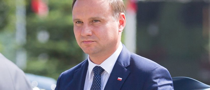Prezydent Duda na pogrzebie Łukasza Urbana
