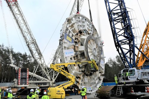Maszyna TBM do drążenia tunelu w Świnoujściu