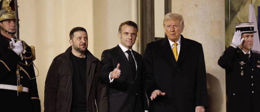 W Paryżu odbyły się trójstronne rozmowy Macrona, Trumpa i Zełenskiego