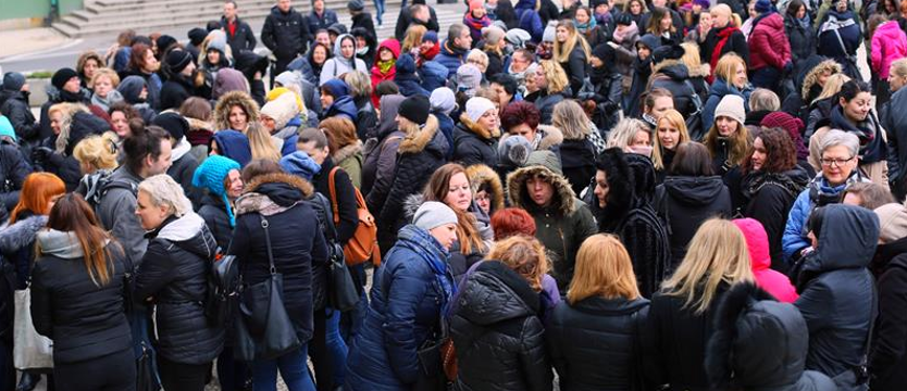 Protest pracowników MOPR
