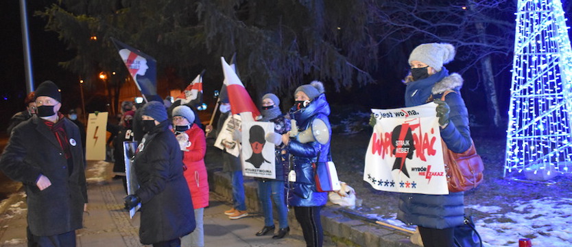 Uliczny protest w Stargardzie