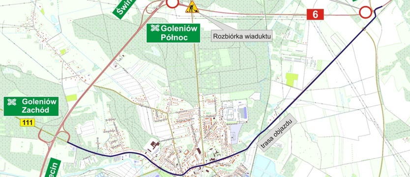 Nocne zamknięcia obwodnicy Goleniowa