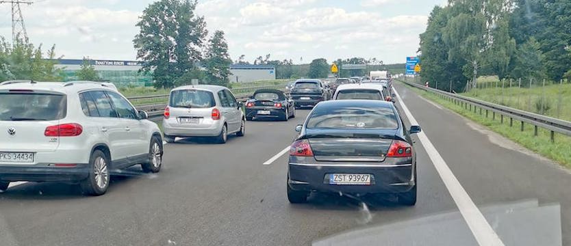 Ponad 8 km zatoru na drodze A6 w kierunku Świnoujścia