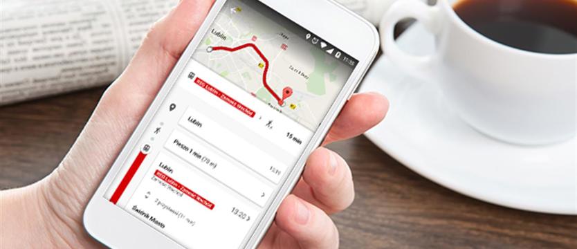 Rozkład POLREGIO na mapach Google’a