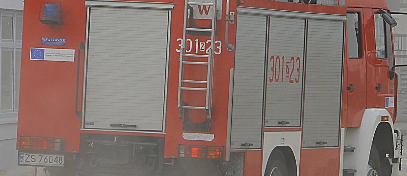 Pożar w budynku pod Koszalinem