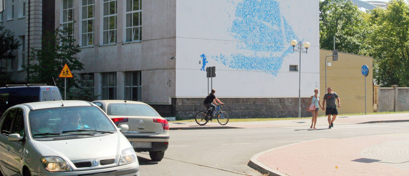 Mural z baniek
