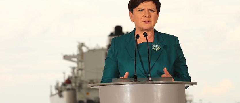 Beata Szydło w gazoporcie