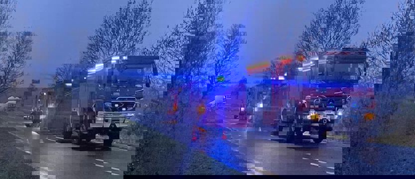 Przewróciła się ciężarówka z cysterną. W środku był propan-butan