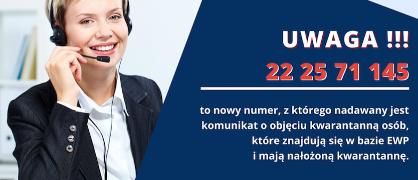 GIS uruchomił nowy numer telefonu z informacją o objęciu kwarantanną