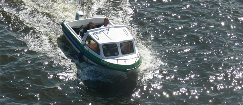 Szczecin z motorówki