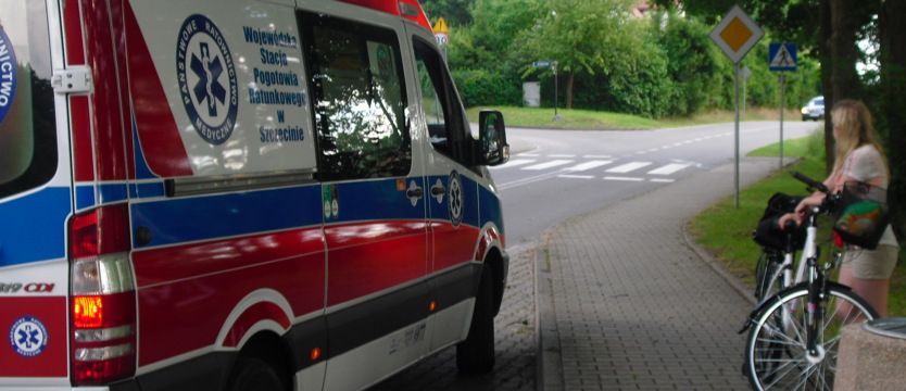Potrącenie rowerzystki