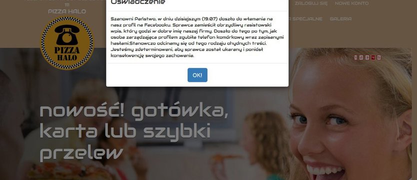 Skandaliczna reklama pizzerii