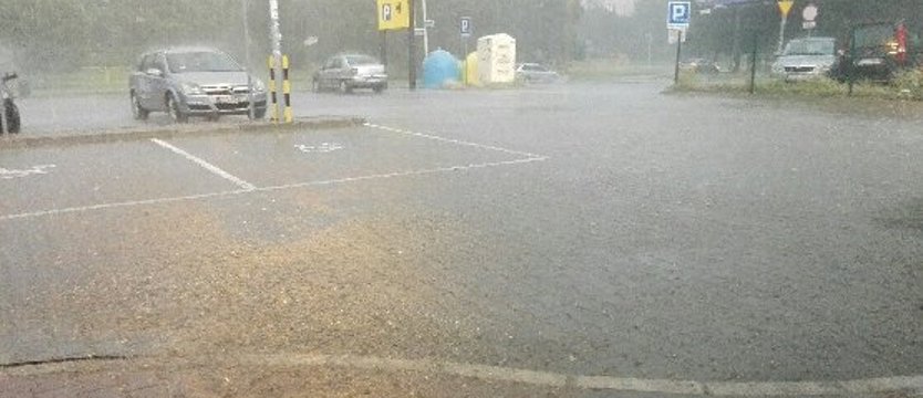 Ściana wody i burza nad Szczecinem