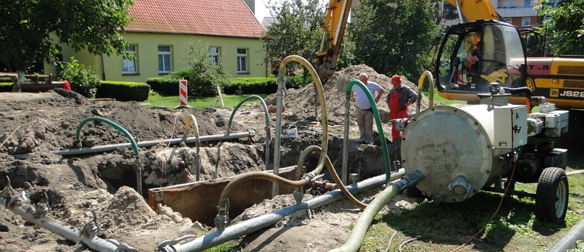 Trwają prace na Targowej w Gryfinie