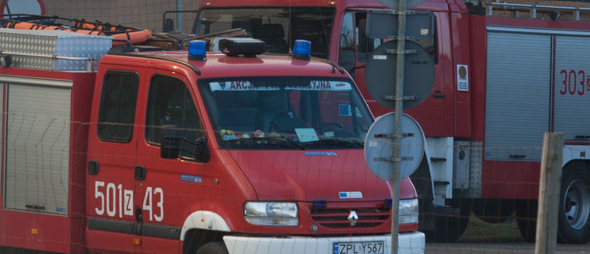 Pożar na złomowisku