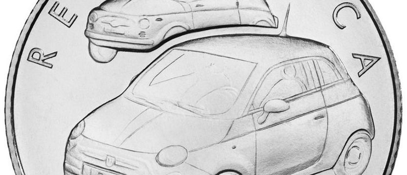 Fiat 500 na monecie