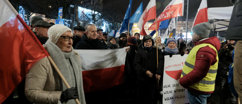 Protest przed szczecińskim sądem