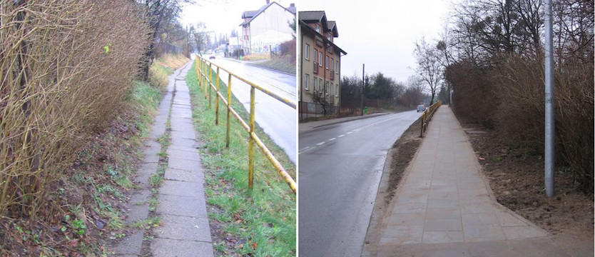 Chodnik i oświetlenie na Rostockiej