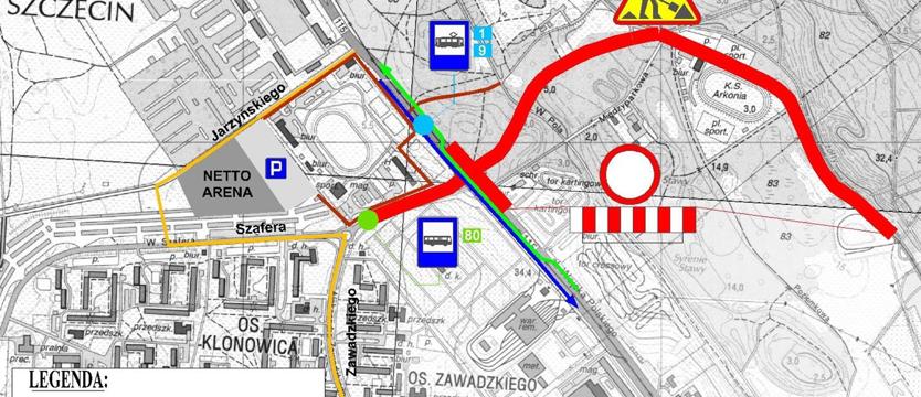 Aleja Wojska Polskiego (częściowo) zamknięta