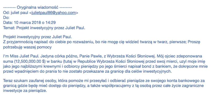 Oszuści listy piszą