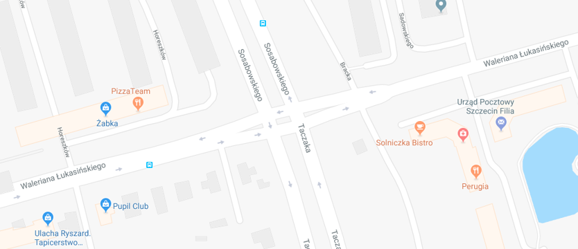 Zmiany na skrzyżowaniu ul. Taczaka i Łukasińskiego