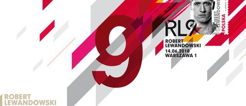 Robert Lewandowski na znaczku pocztowym