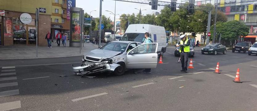 Kolizja na pl. Żołnierza Polskiego w Szczecinie