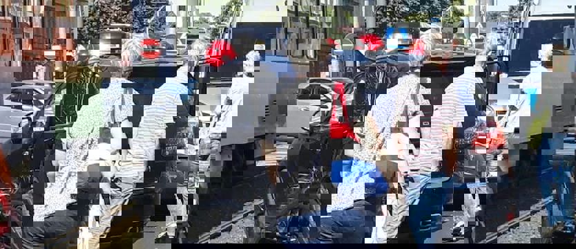 Zderzenie samochodu z tramwajem