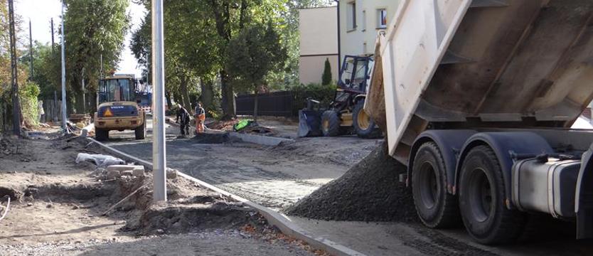Ulica Wiosenna w przebudowie
