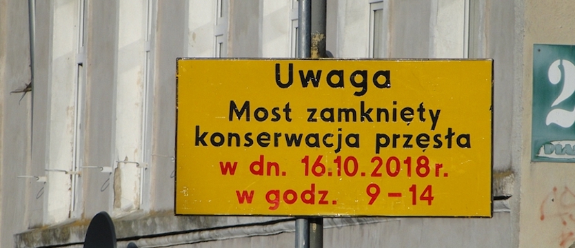 Most w Gryfinie zamknięty – konserwacja przęsła
