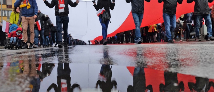 Ulicami Szczecina przeszedł biało-czerwony Marsz Niepodległości