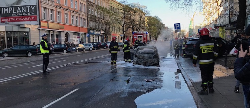 Zapalił się w czasie jazdy