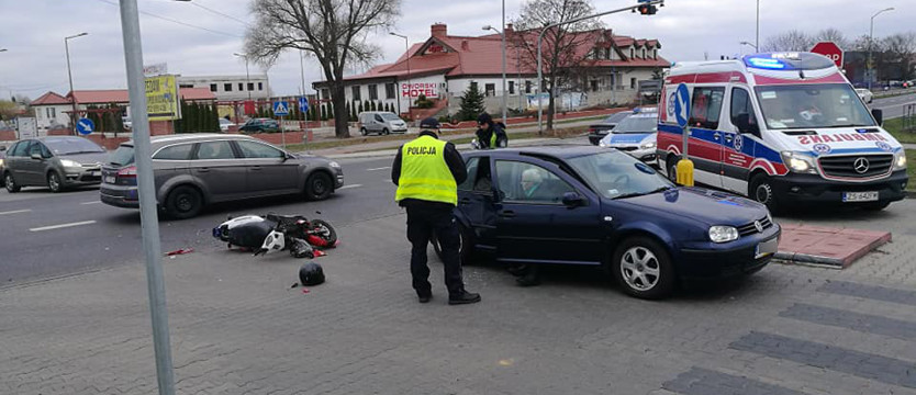 Kolizja z udziałem skutera