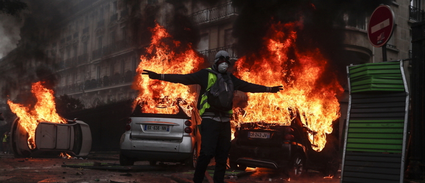 Starcia z policją w czasie manifestacji „żółtych kamizelek”