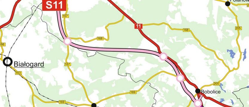 Więcej pieniędzy na budowę S11 Koszalin – Bobolice