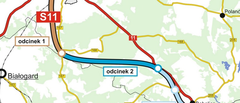 Trzy przetargi na S11 Koszalin – Bobolice