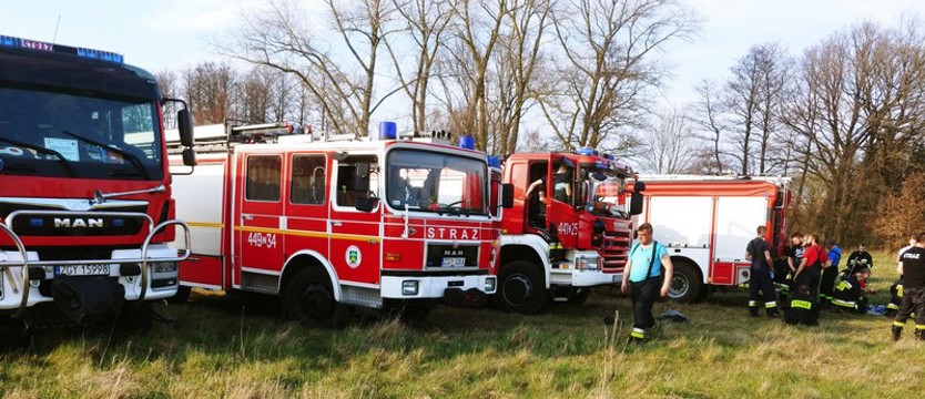 Pożar torfów pod Mrzeżynem