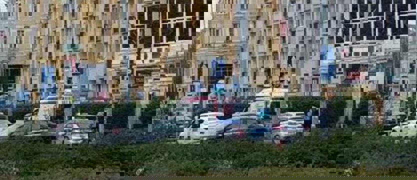 Potrącenie pieszych na placu Rodła w Szczecinie